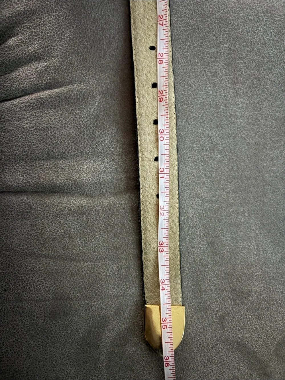 Vintage Christian Dior Blue Leather Belt with Gold-Tone Buckle M